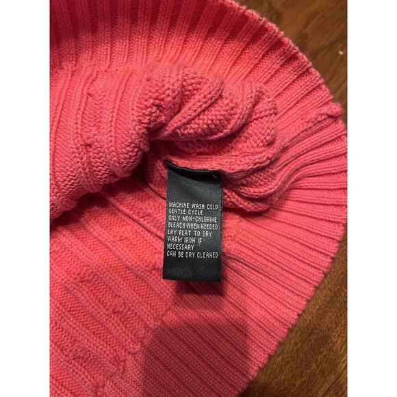 Ralph Lauren Black Label Cable Sweater Womens Pink Sz XL-XXL No Tag - Picture 4 of 6